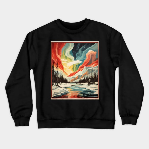 Yellowknife Vintage Poster Tourism 2 Crewneck Sweatshirt by TravelersGems